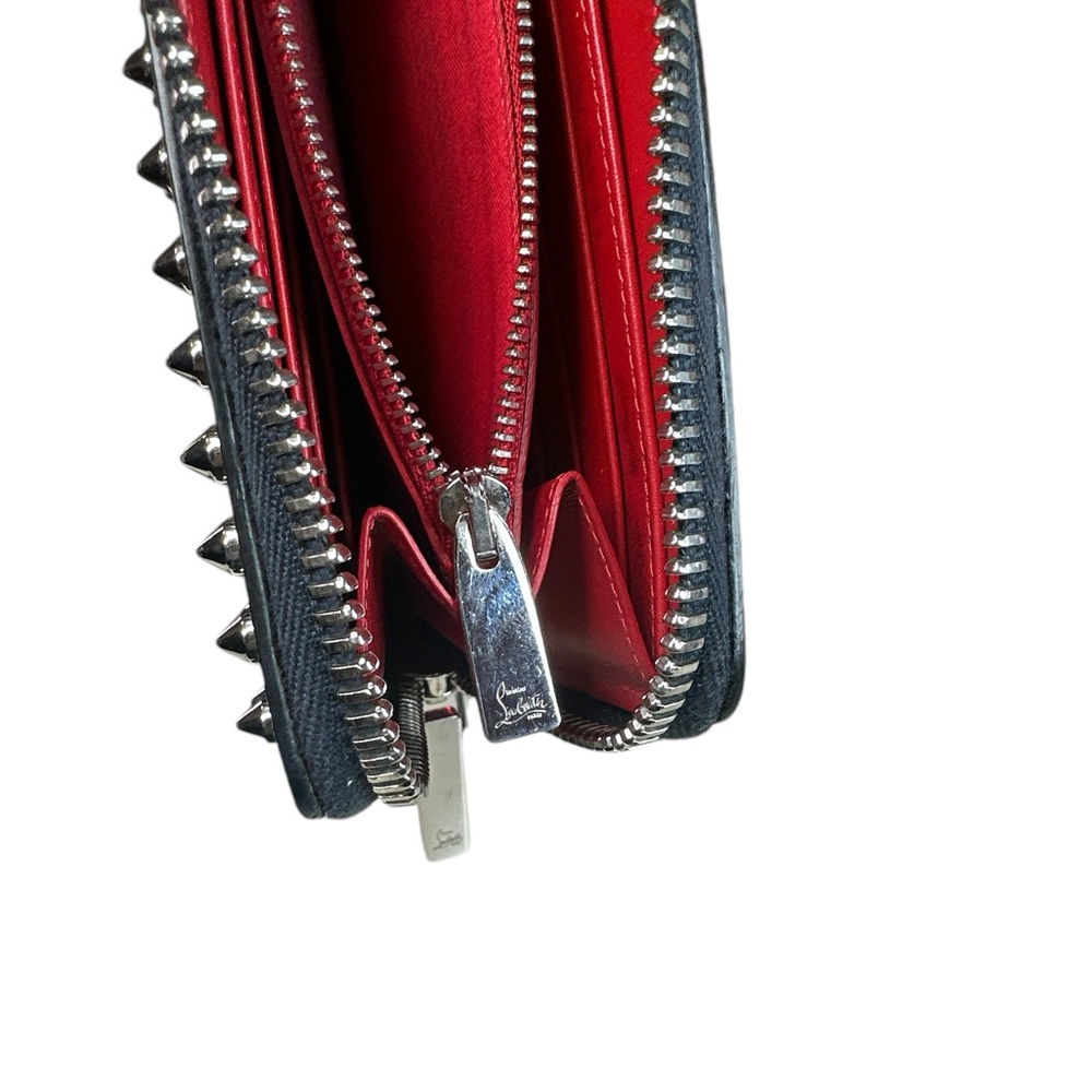 #2505 CHRISTIAN LOUBOUTIN studding long zip wallet - Picture 10 of 13